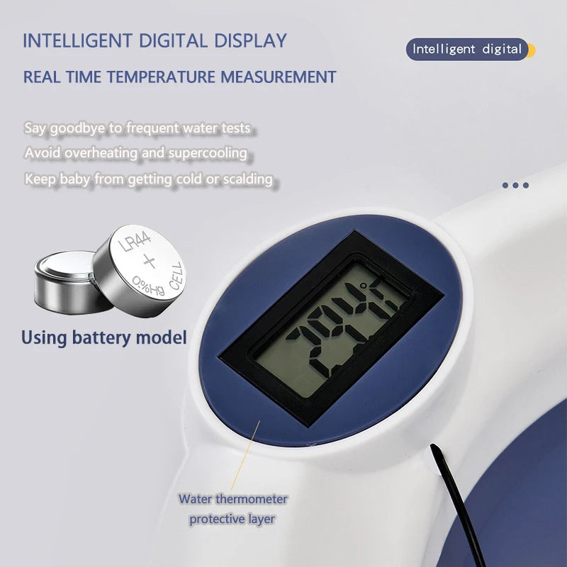 Real-time Temperature Silicone Baby Bathtub - Zenvoy