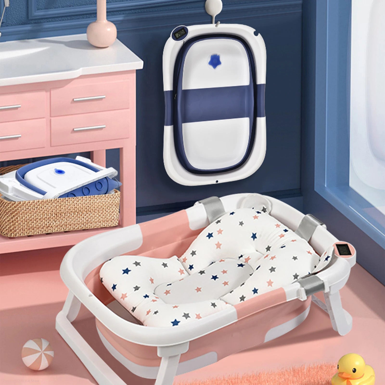 Real-time Temperature Silicone Baby Bathtub - Zenvoy