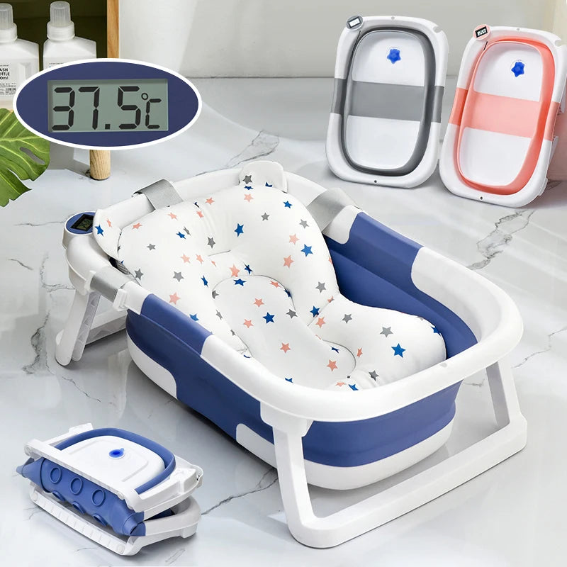 Real-time Temperature Silicone Baby Bathtub - Zenvoy